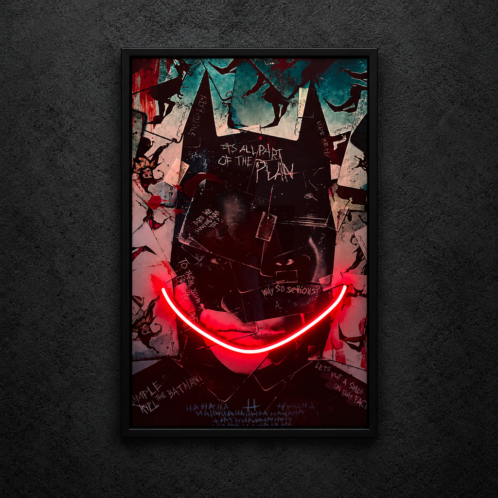 Batman Joker — main artwork, neon on