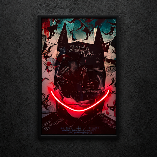 Batman Joker — main artwork, neon on