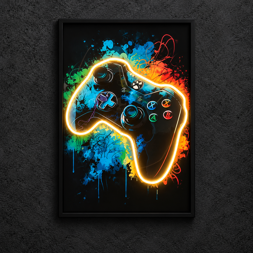 Control Xbox 360 — main artwork, neon on