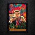 Exclusive Jordan Belfort — main artwork, neon on