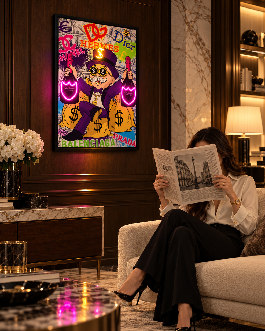 Exclusive Monopoly Man Domperignon Lady Gaga Edition lifestyle on
