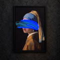 Girl with a Pearl Blue Brushstroke main on