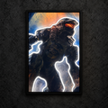 Halo — main artwork, neon on