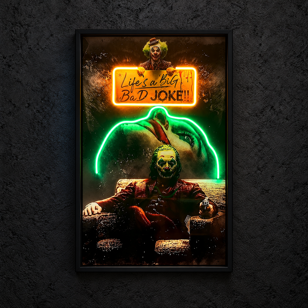 Joker — main artwork, neon on