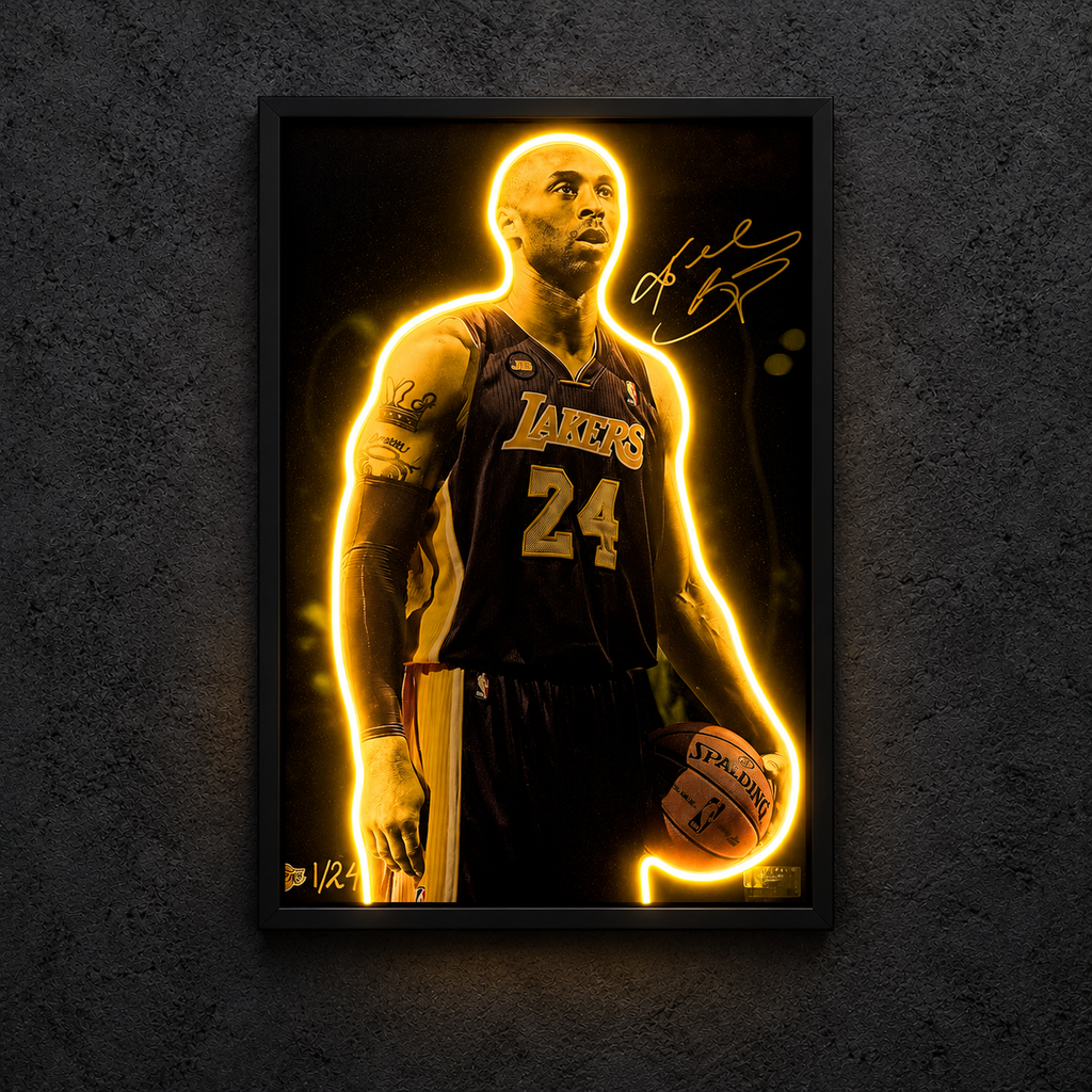 Kobe Bryant — main artwork, neon on