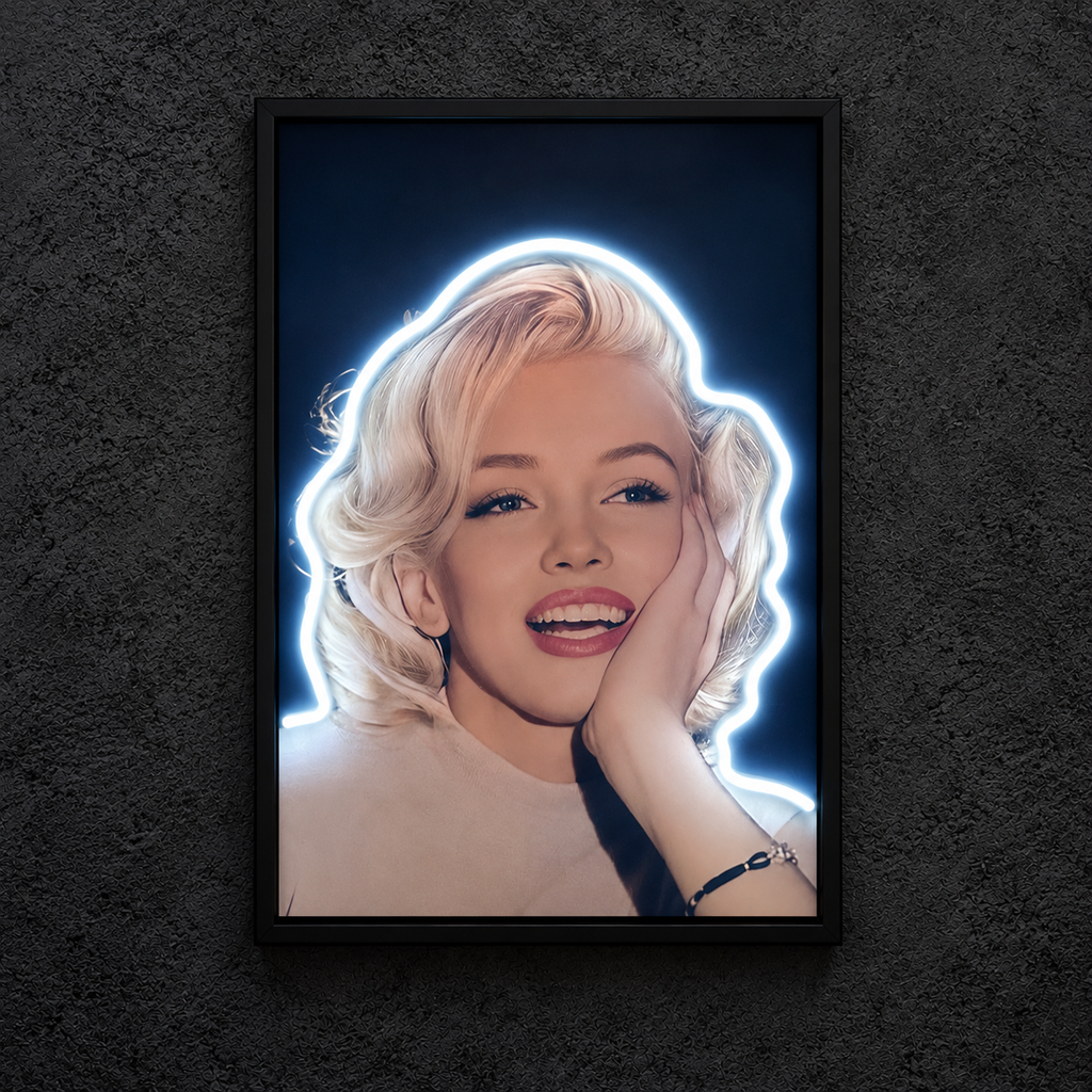 Marilyn Monroe — main artwork, neon on