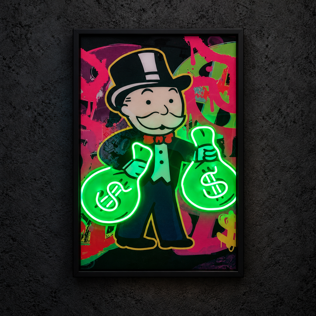 Monopoly — main artwork, neon on