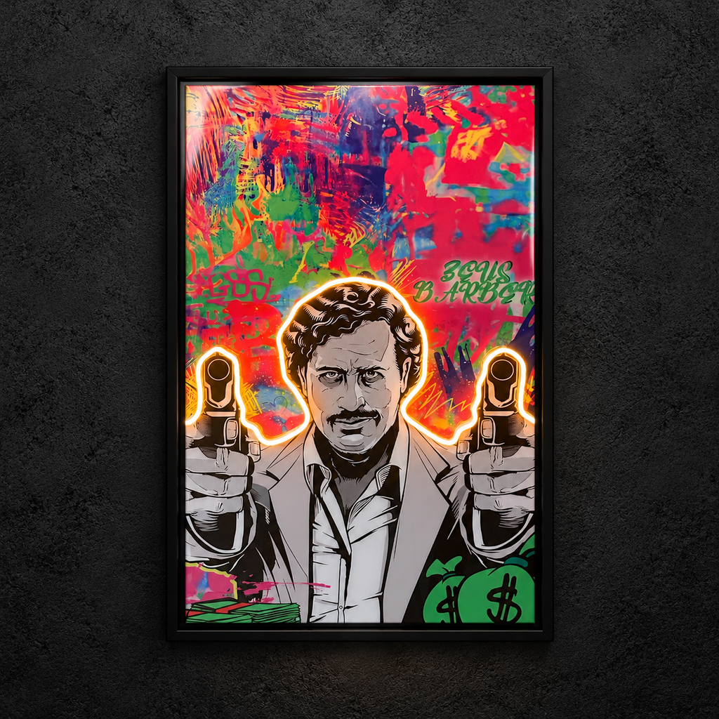 Pablo Escobar — main artwork, neon on