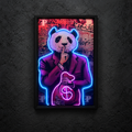 Panda Money — main artwork, neon on