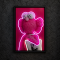 Pink Kaws — main artwork, neon on