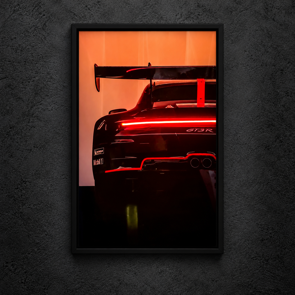 Porsche GT3RS — main artwork, neon on