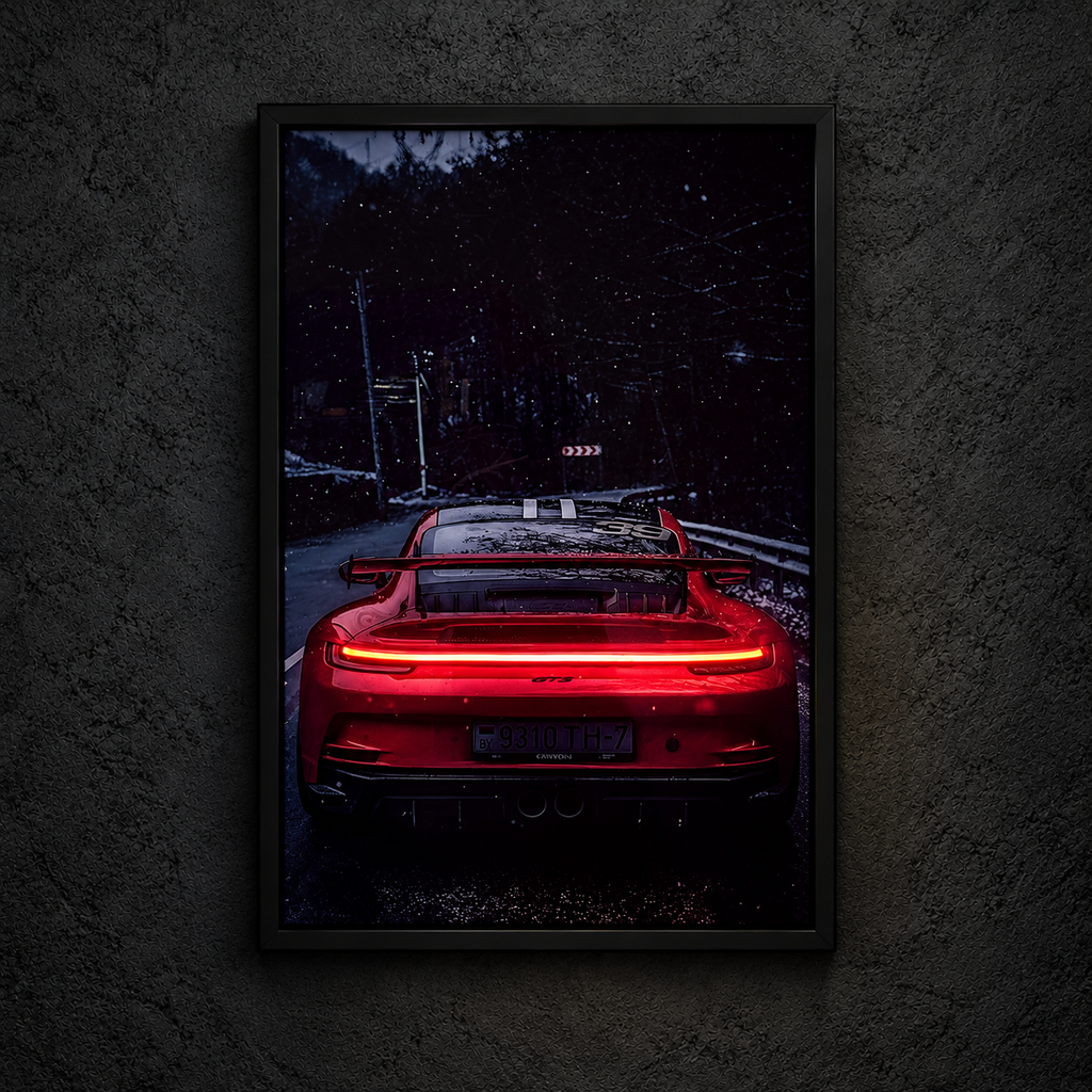 Porsche Gts — main artwork, neon on
