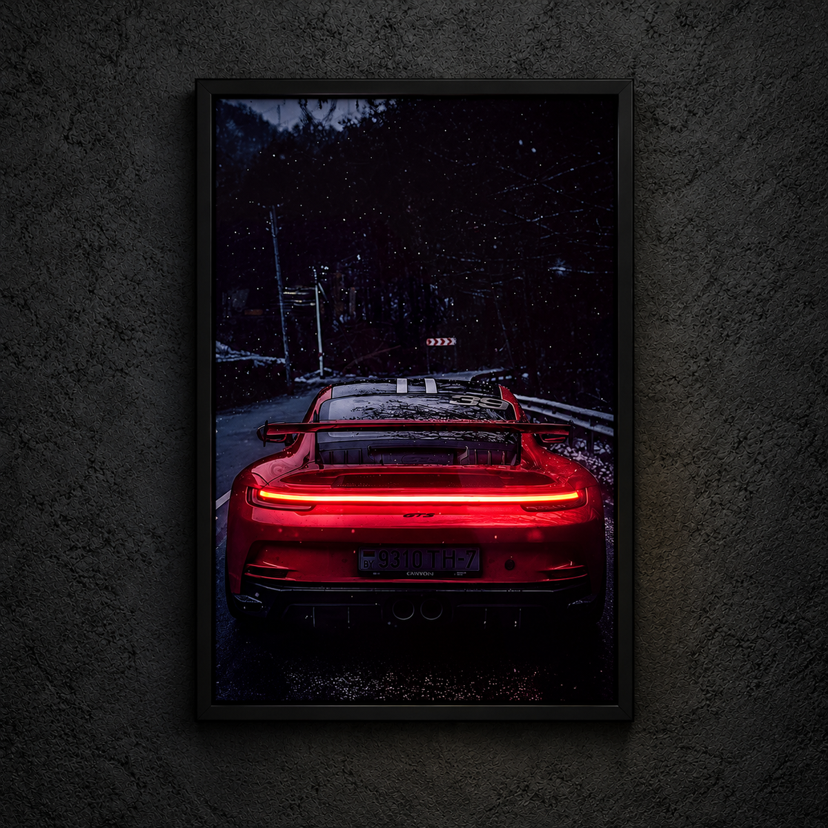 Porsche Gts — main artwork, neon on