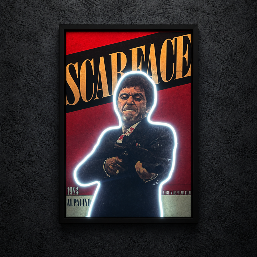 Scarface — main artwork, neon on