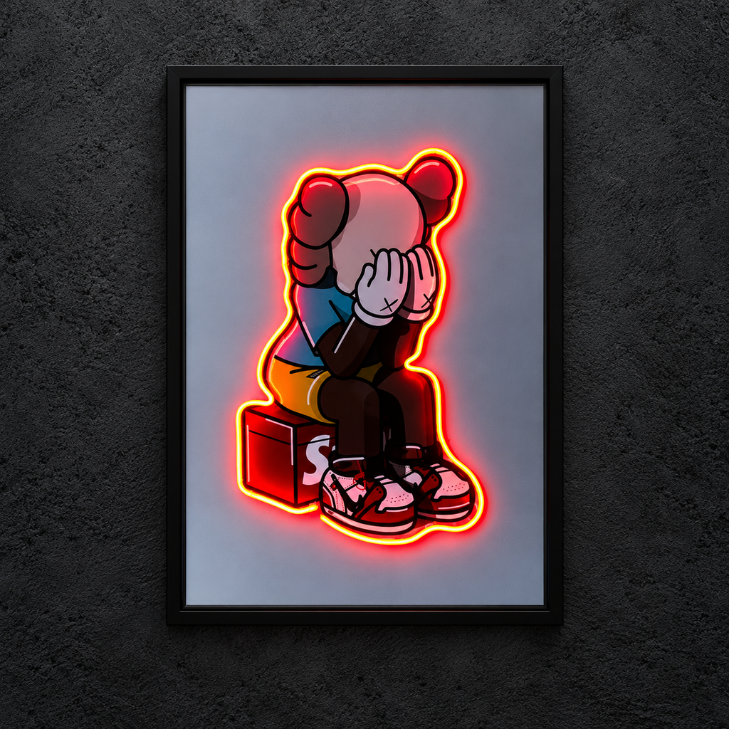 Supreme Caws — main artwork, neon on
