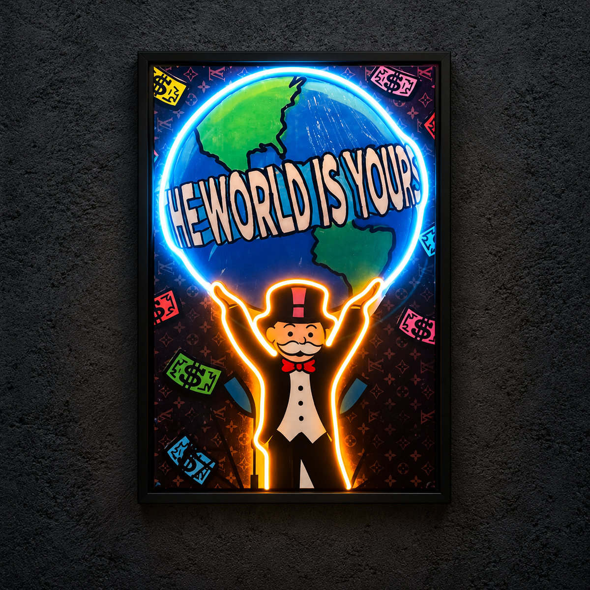 The World Is Yours — main artwork, neon on